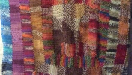 An Afghan Crocheted in a Spiral